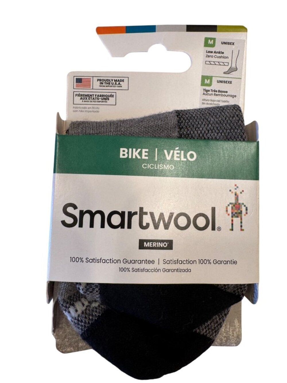 Smartwool Bike Socks Low Ankle Size Medium Unisex M 6-8.5 W 7-9.5 NWB